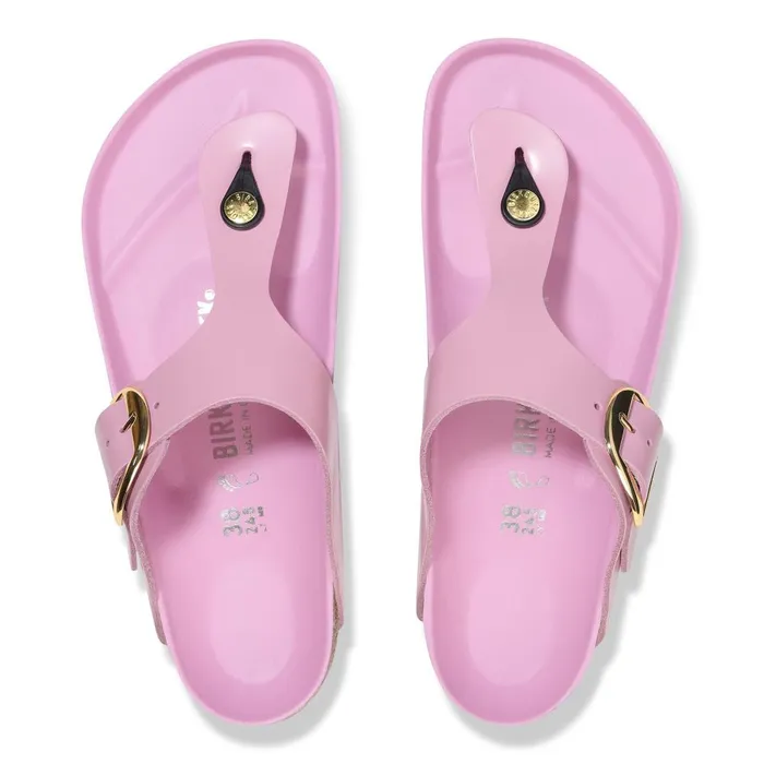 Women Birkenstock Thong Gizeh Big Buckle High Shine Fondant Pink
