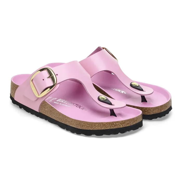 Women Birkenstock Thong Gizeh Big Buckle High Shine Fondant Pink