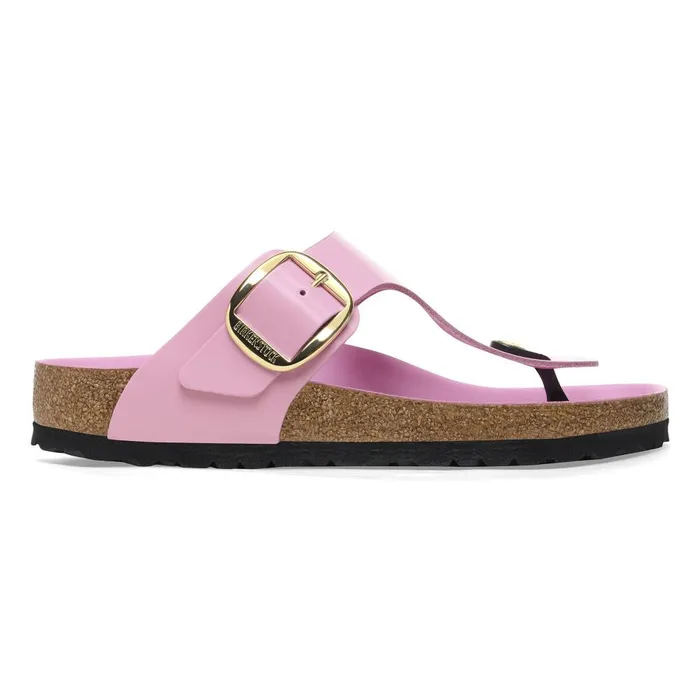 Women Birkenstock Thong Gizeh Big Buckle High Shine Fondant Pink