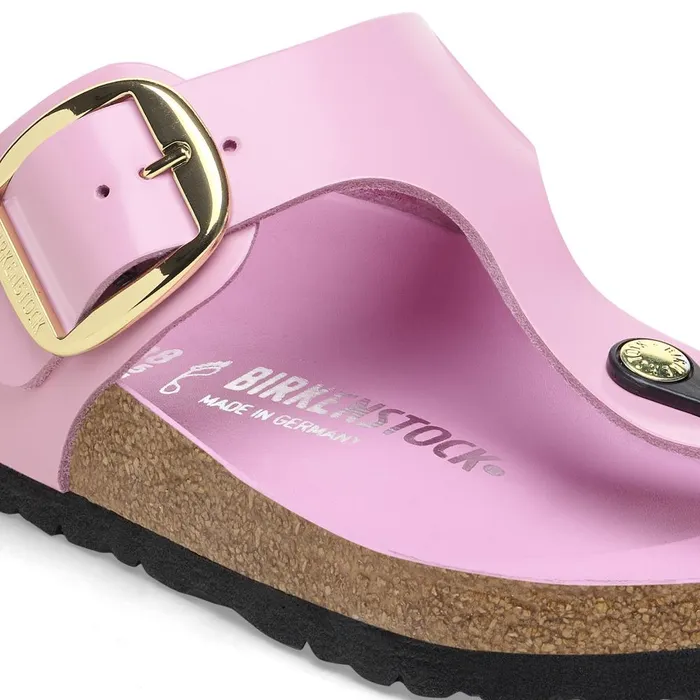 Women Birkenstock Thong Gizeh Big Buckle High Shine Fondant Pink