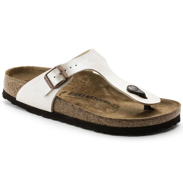 Women Birkenstock Thong Gizeh Graceful Pearl White