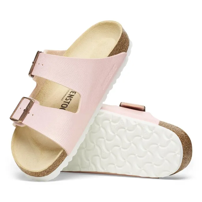 Women Birkenstock TwoStrap Arizona Shiny Light Rose