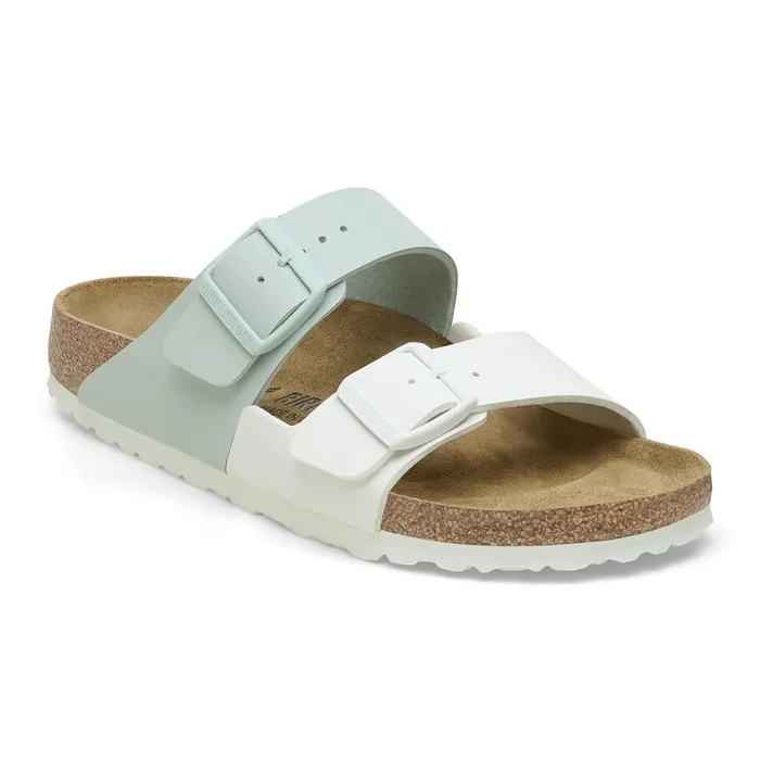 Women Birkenstock TwoStrap Arizona Split Whitesurf Green