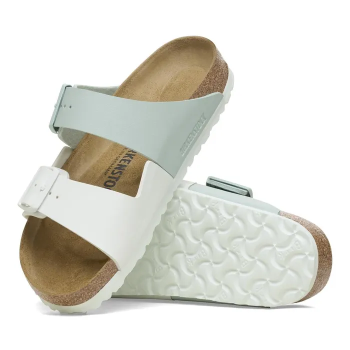 Women Birkenstock TwoStrap Arizona Split Whitesurf Green