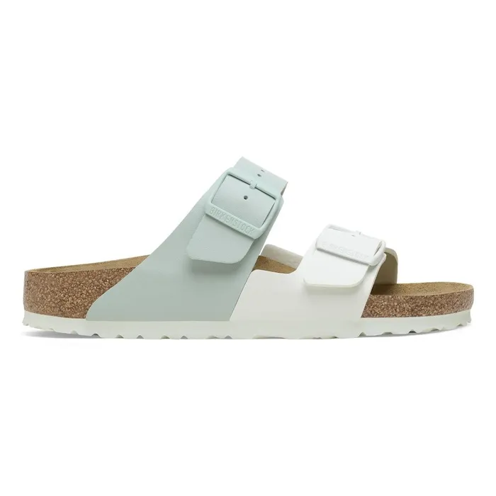 Women Birkenstock TwoStrap Arizona Split Whitesurf Green