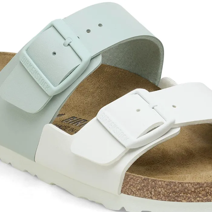 Women Birkenstock TwoStrap Arizona Split Whitesurf Green