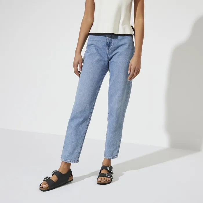 Women Birkenstock TwoStrap Milano Big Buckle Black