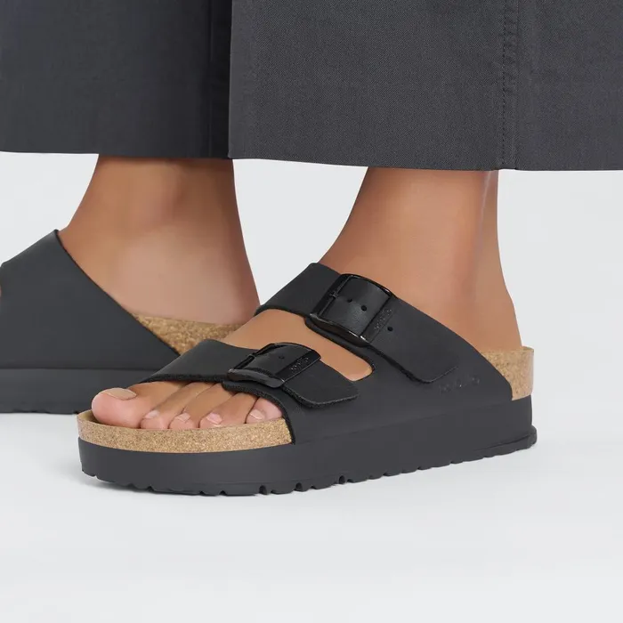 Women Birkenstock Wedges and Platforms Arizona Flex Platform Black