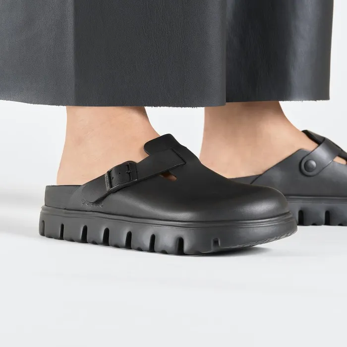 Women Birkenstock Wedges and Platforms Boston Chunky Black