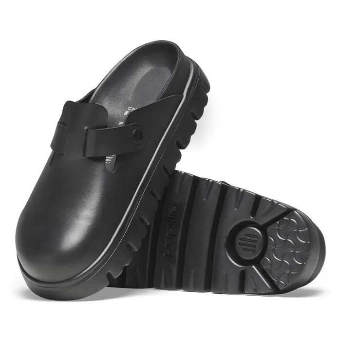 Women Birkenstock Wedges and Platforms Boston Chunky Black
