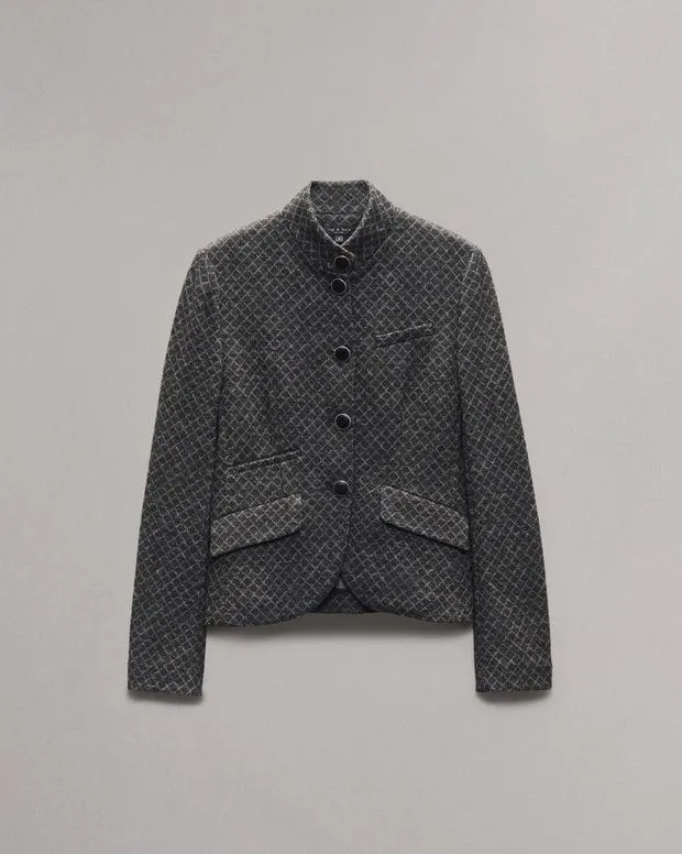Women Blazers and Vests Rag and Bone Slade Patterned Blazer Black