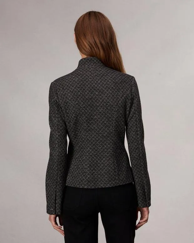 Women Blazers and Vests Rag and Bone Slade Patterned Blazer Black