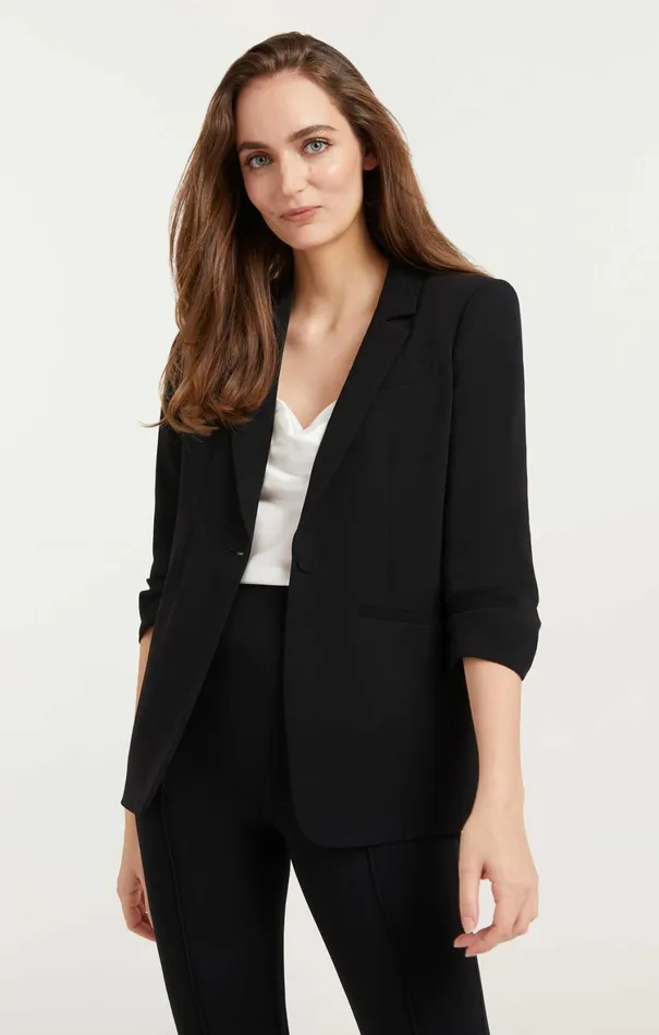 Women Blazers Cinq Sept Crepe Khloe Blazer Black
