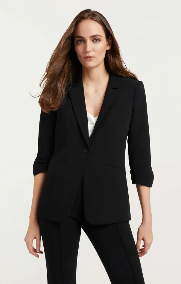 Women Blazers Cinq Sept Crepe Khloe Blazer Black