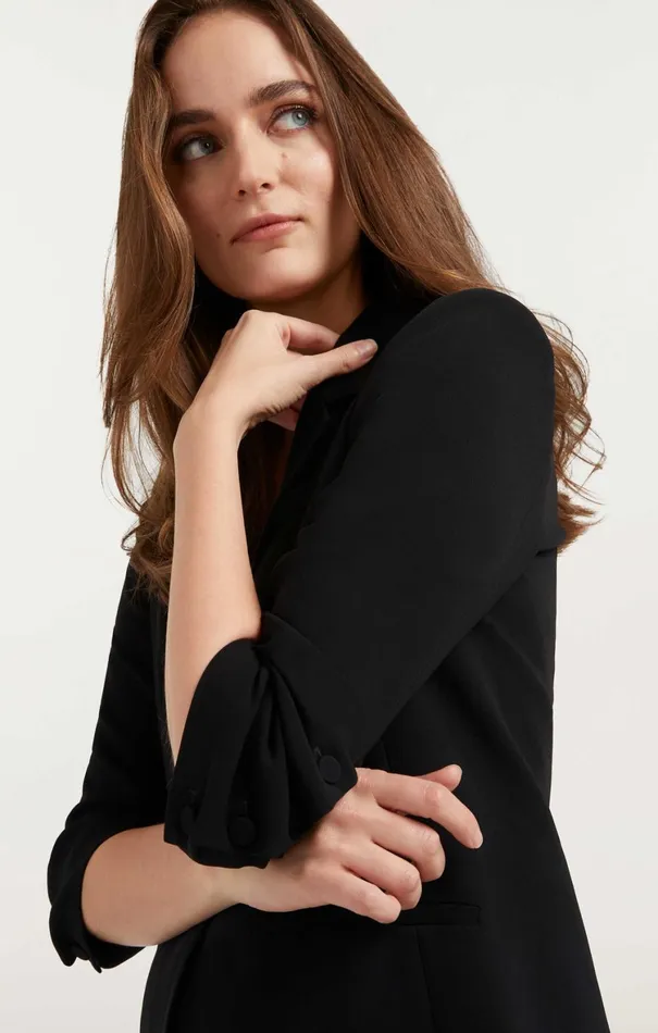 Women Blazers Cinq Sept Crepe Khloe Blazer Black