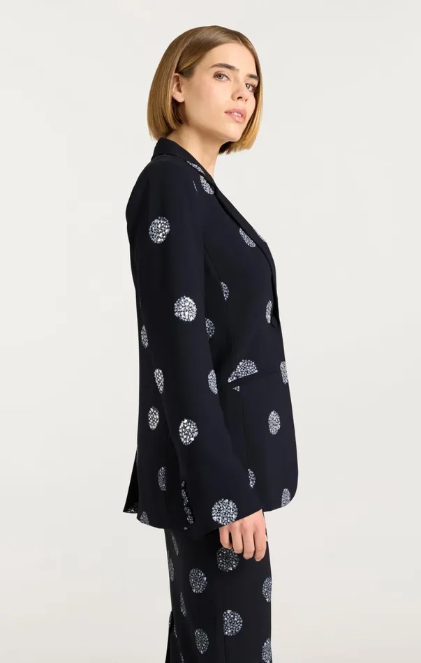 Women Blazers Cinq Sept Crystal Dot Karlie Blazer Blacksilver