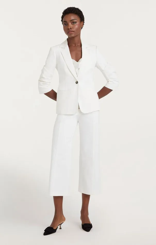 Women Blazers Cinq Sept Denim Khloe Blazer White