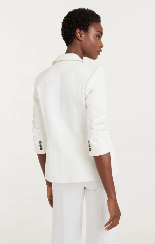Women Blazers Cinq Sept Denim Khloe Blazer White