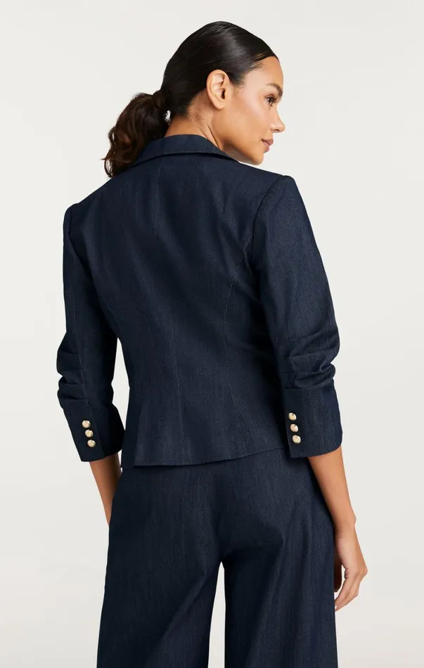 Women Blazers Cinq Sept Petit Denim Khloe Blazer Indigo