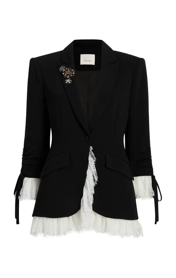Women Blazers Cinq Sept Roxie Blazer Blackivory