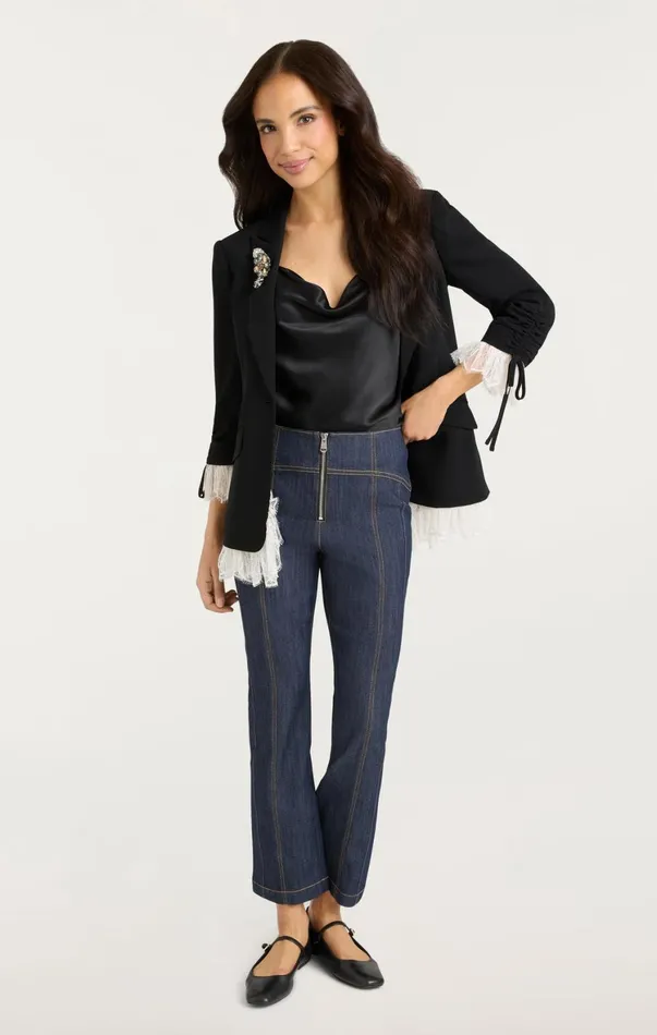 Women Blazers Cinq Sept Roxie Blazer Blackivory