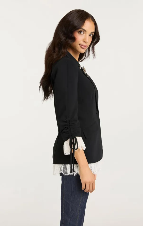 Women Blazers Cinq Sept Roxie Blazer Blackivory