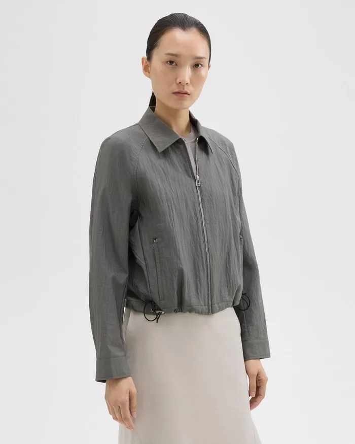 Women Blazers Jackets Theory Cropped Jacket Spruce