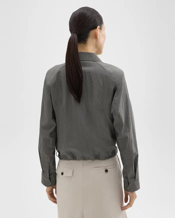 Women Blazers Jackets Theory Cropped Jacket Spruce