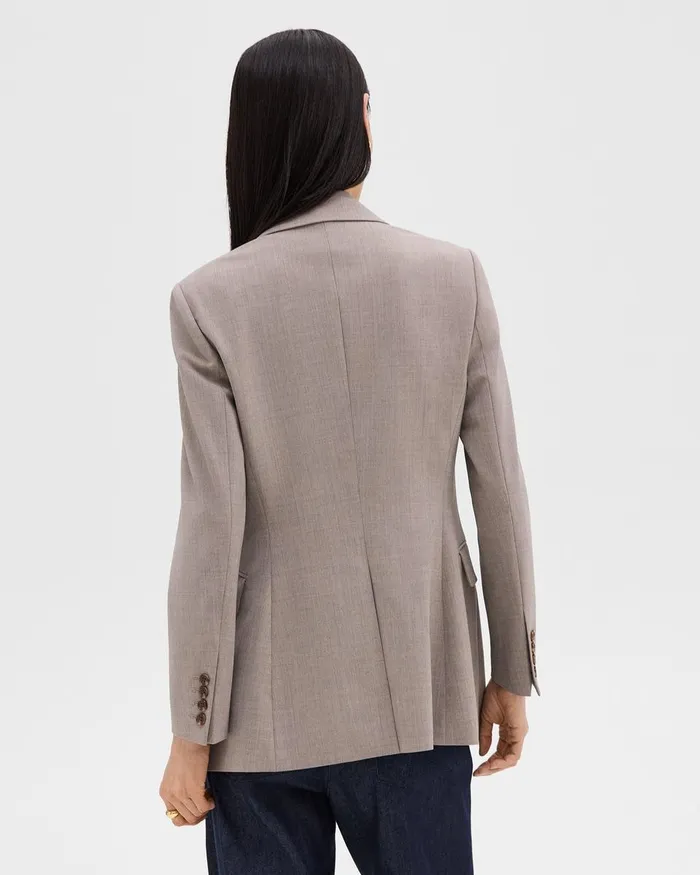 Women Blazers Jackets Theory Etiennette Blazer In Good Wool Cinder Melange