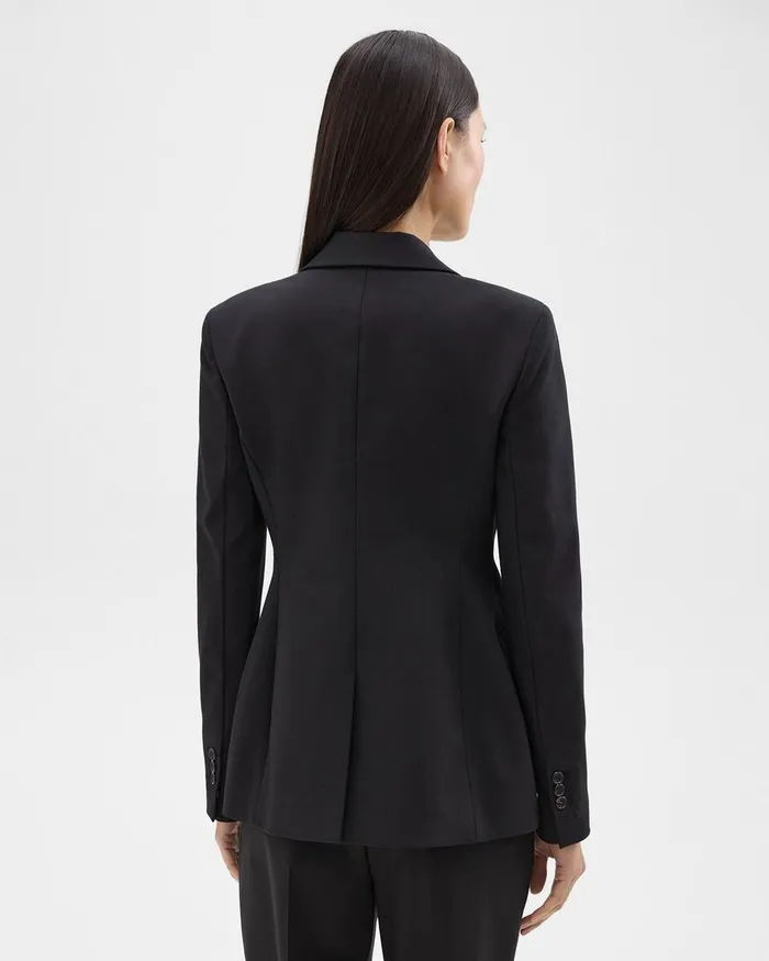Women Blazers Jackets Theory Sculpted Blazer In Stretch CottonBlend Black