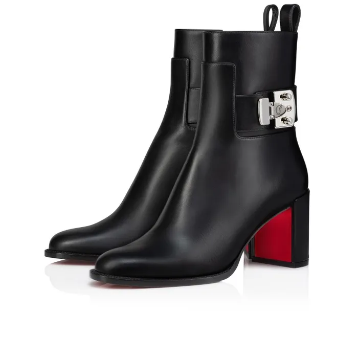 Women Booty Lock 70 Mm Low Boots 8211 Calf Leather 8211 Black Christian Louboutin Boots