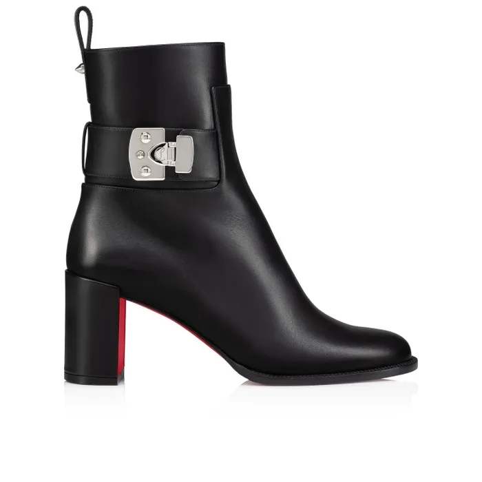 Women Booty Lock 70 Mm Low Boots 8211 Calf Leather 8211 Black Christian Louboutin Boots