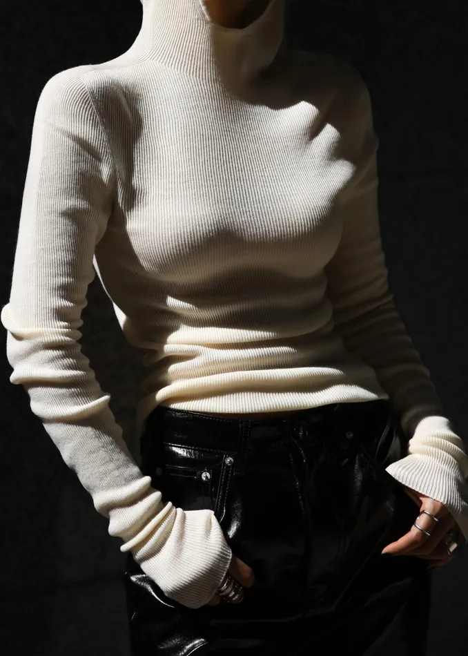 Women Brandi Knit Hoodie Top 8211 White The Frankie Shop Knitwear