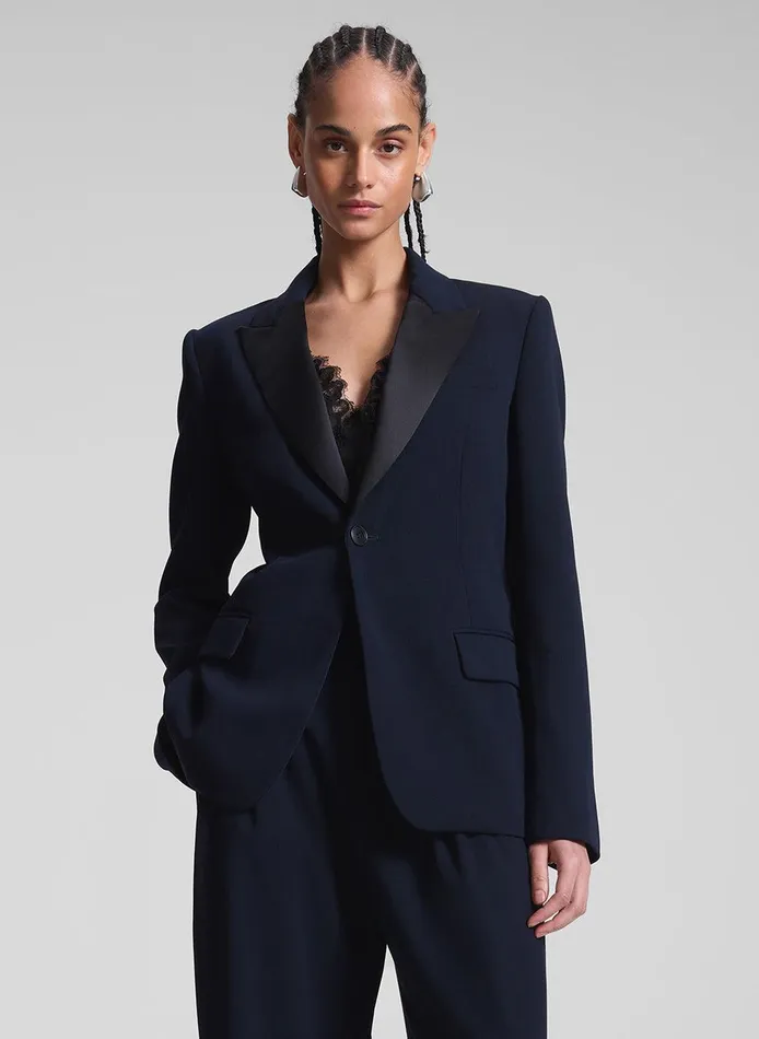 Women Brandon Tailored Tux Jacket Evening Blueblack ALC Jackets and Coats