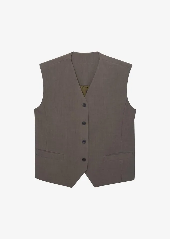 Women Brittany Vest 8211 Brown The Frankie Shop Outerwear