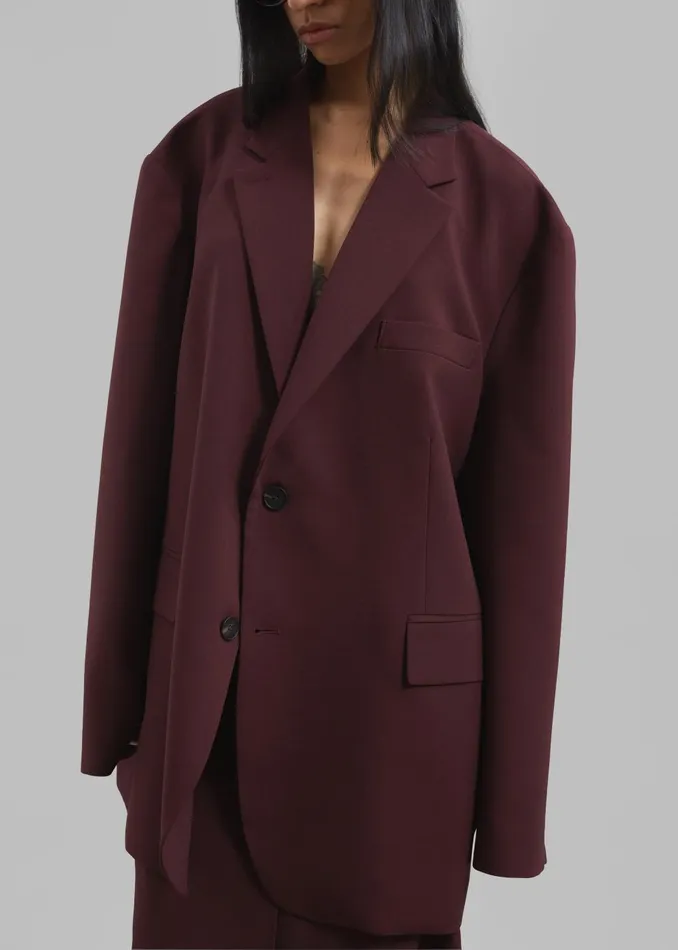 Women Brooklyn Blazer 8211 Burgundy The Frankie Shop Outerwear