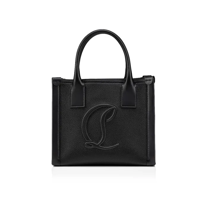Women By My Side Mini Tote Bag 8211 Grained Calf Leather 8211 Black Christian Louboutin Totes