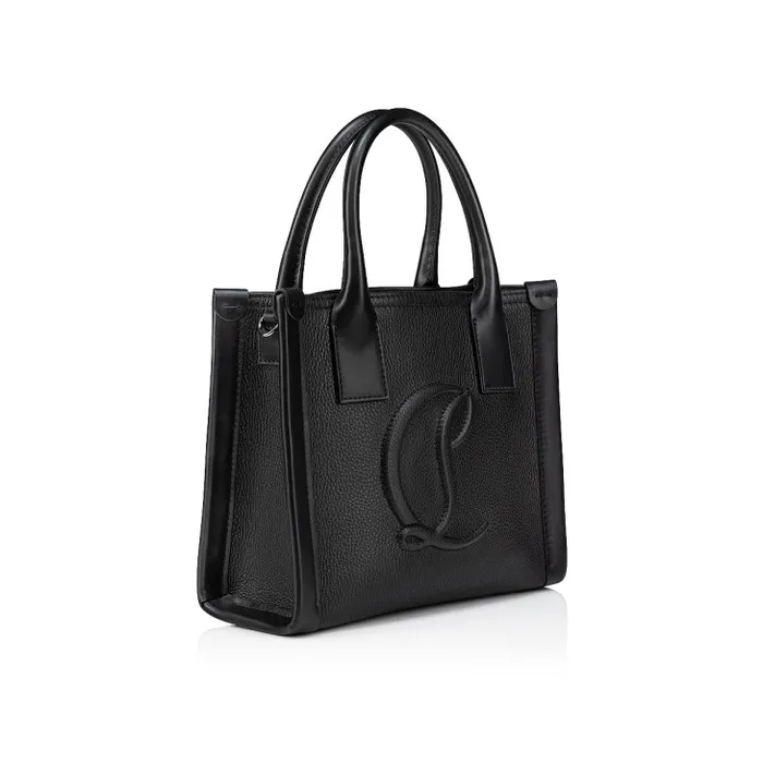 Women By My Side Mini Tote Bag 8211 Grained Calf Leather 8211 Black Christian Louboutin Totes