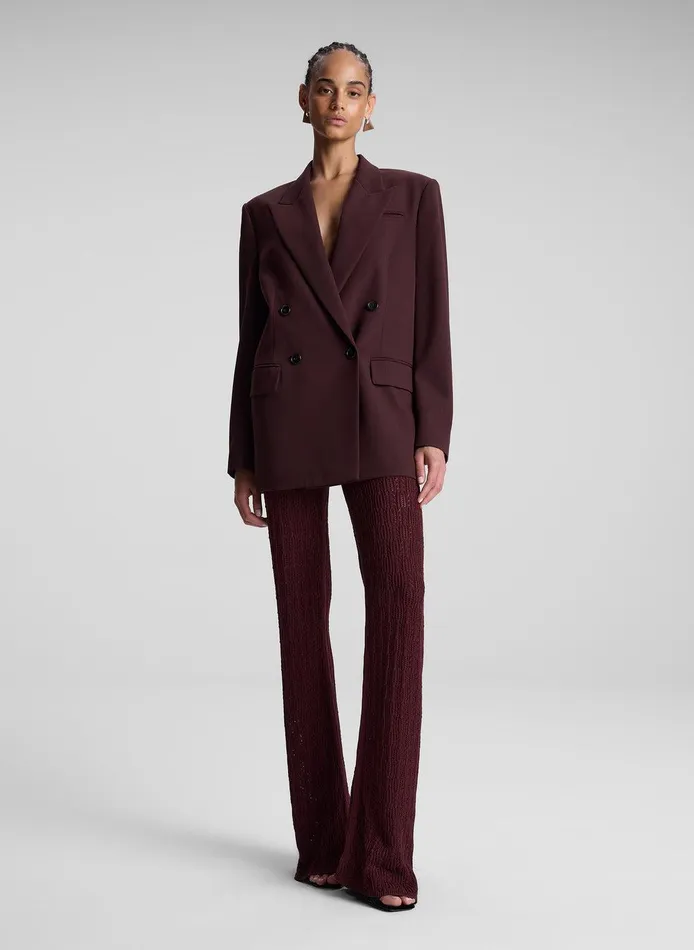 Women Calla Oversized Tailored Jacket Chocolate Plum ALC Suits