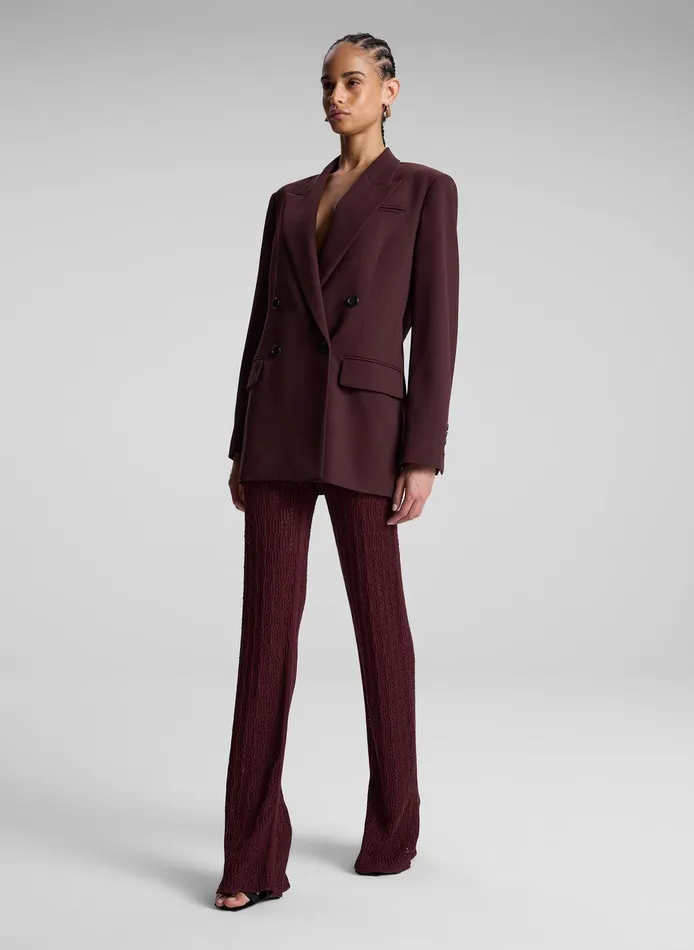 Women Calla Oversized Tailored Jacket Chocolate Plum ALC Suits