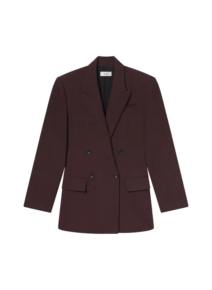 Women Calla Oversized Tailored Jacket Chocolate Plum ALC Suits