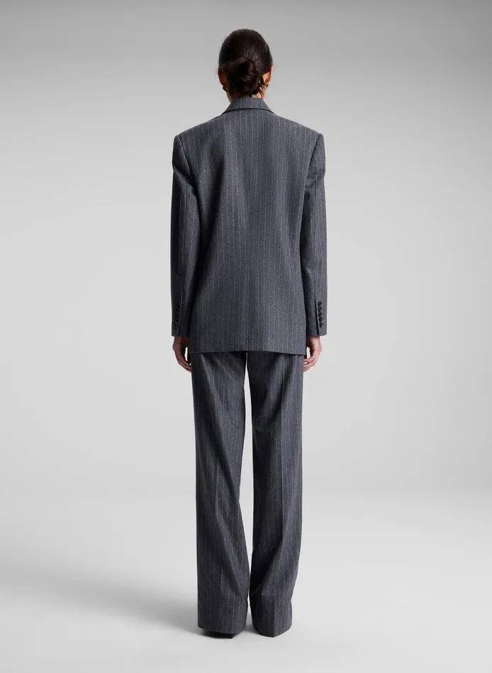 Women Calla Wool Cashmere Oversized Jacket Grey Melange ALC Jackets and Coats