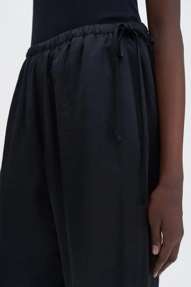 Women Casual Crinkle Trousers Black Filippa K Trousers