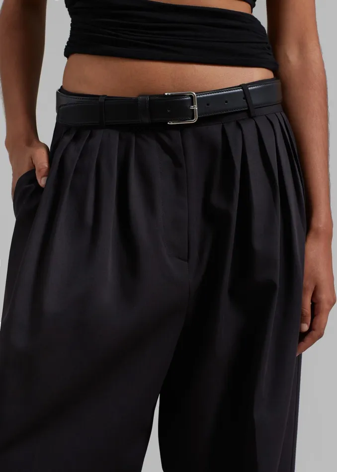 Women Catalina Pleated Trousers 8211 Black The Frankie Shop Bottoms