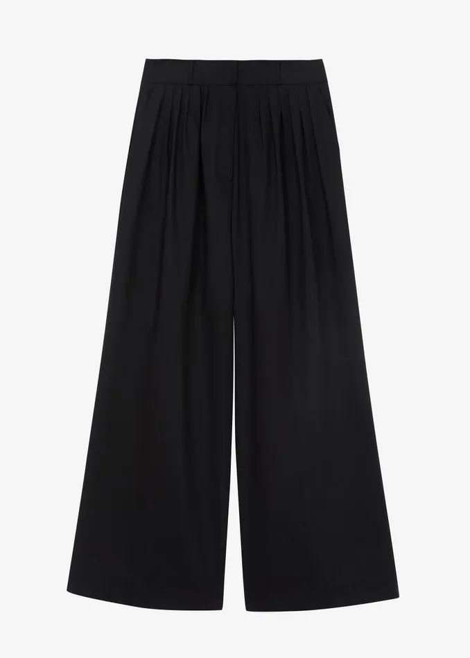 Women Catalina Pleated Trousers 8211 Black The Frankie Shop Bottoms