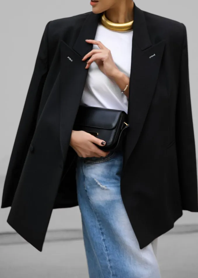 Women Cheyenne Padded Blazer 8211 Black The Frankie Shop Outerwear