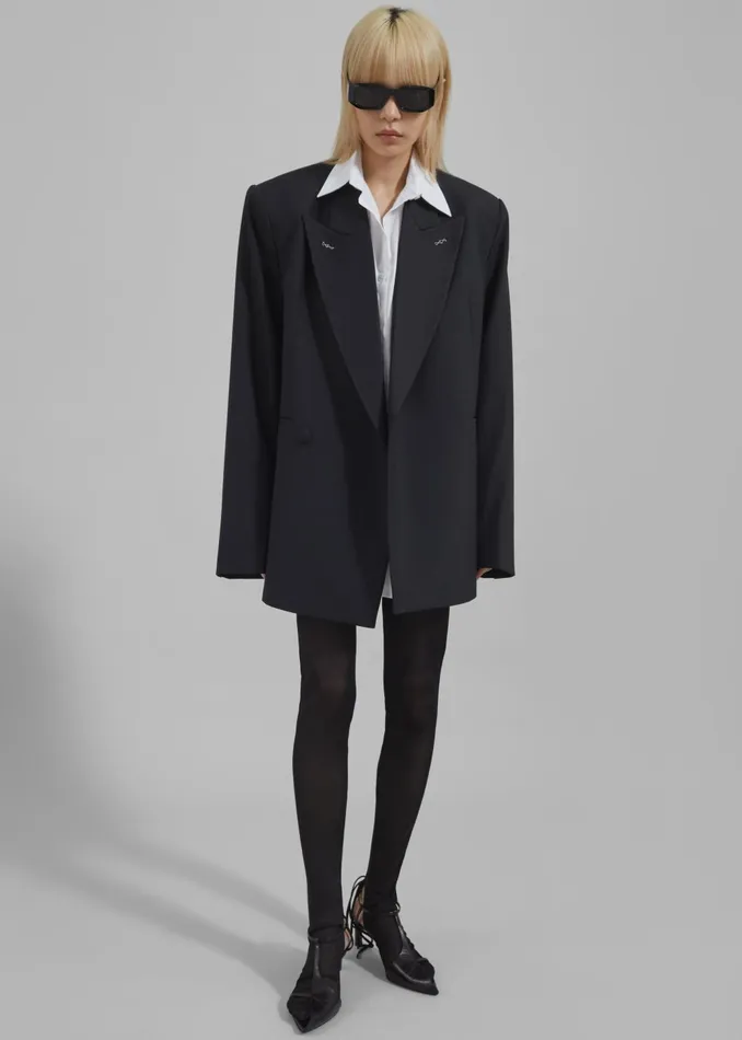 Women Cheyenne Padded Blazer 8211 Black The Frankie Shop Outerwear