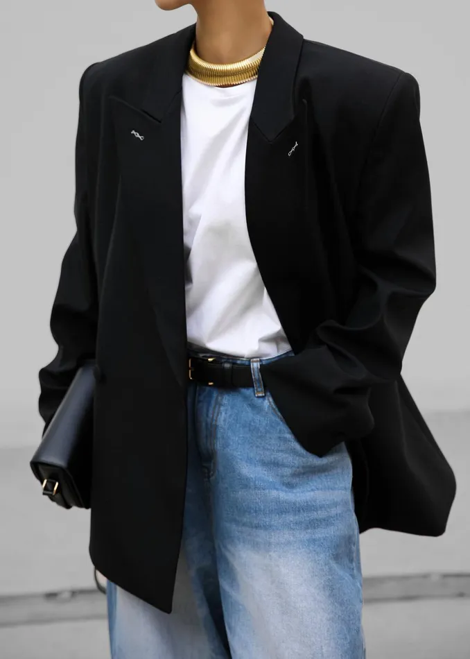 Women Cheyenne Padded Blazer 8211 Black The Frankie Shop Outerwear