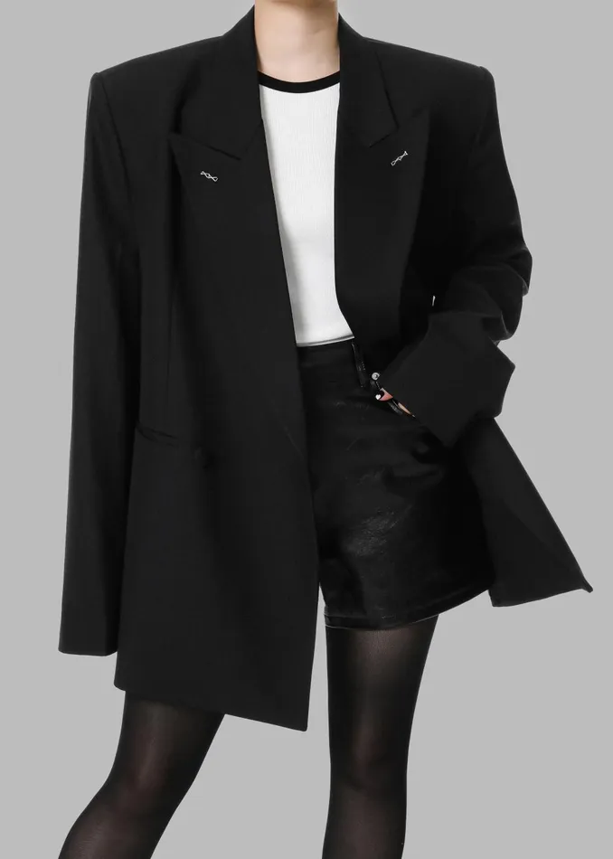 Women Cheyenne Padded Blazer 8211 Black The Frankie Shop Outerwear