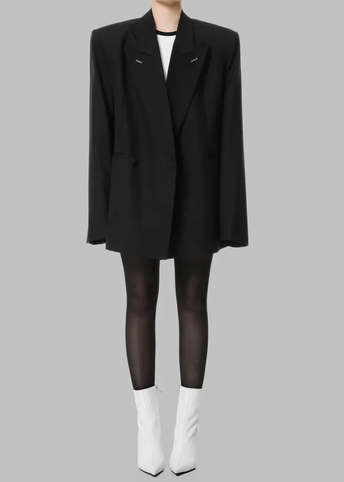 Women Cheyenne Padded Blazer 8211 Black The Frankie Shop Outerwear